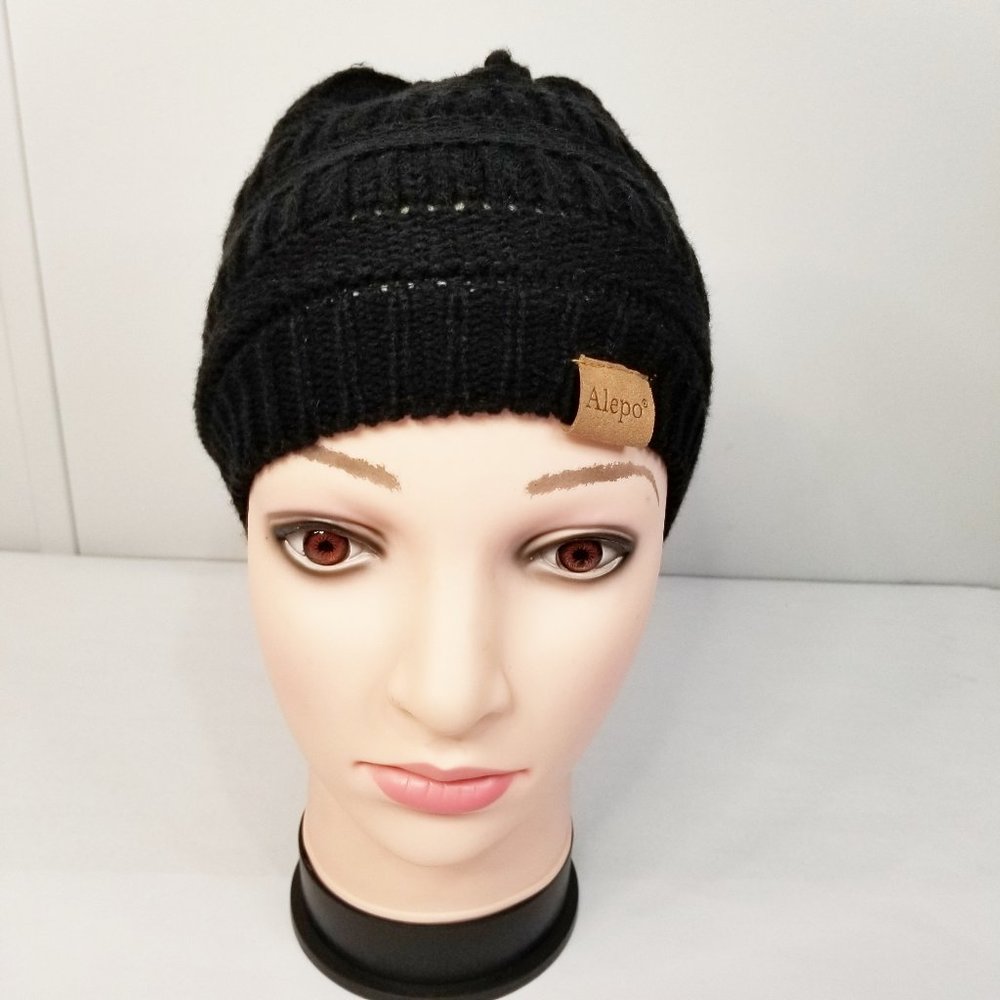 Alepo Beanie Slouchy Chunky Knit Fleece Li…